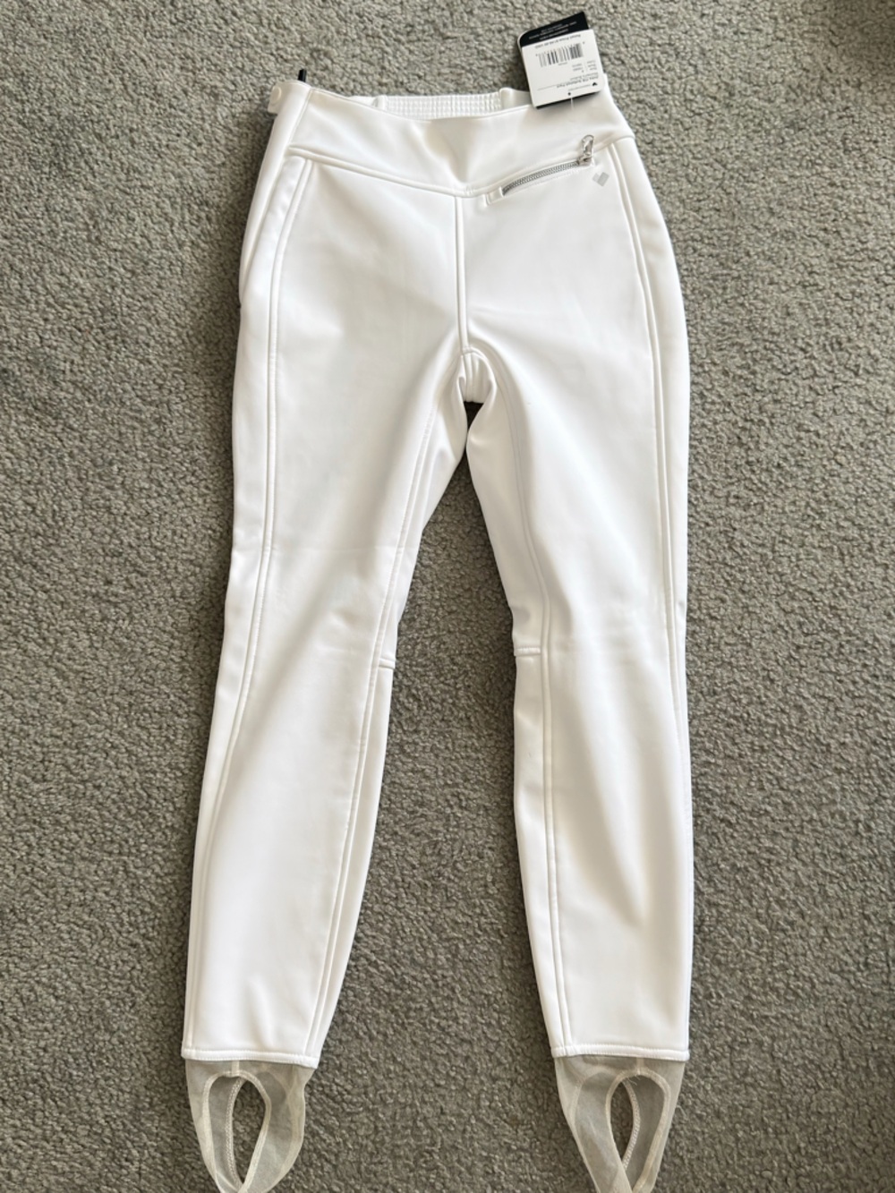Obermeyer White Women's Ski Leggings with Stirrups